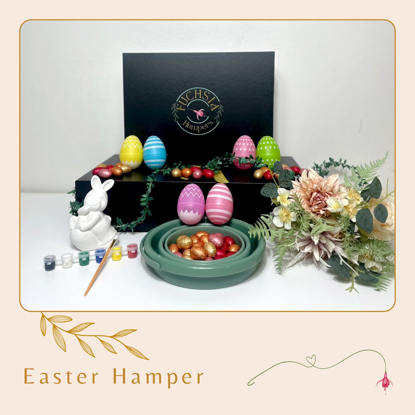 Celebrate Easter with family fun, egg hunts, and creative activities—all in one festive hamper