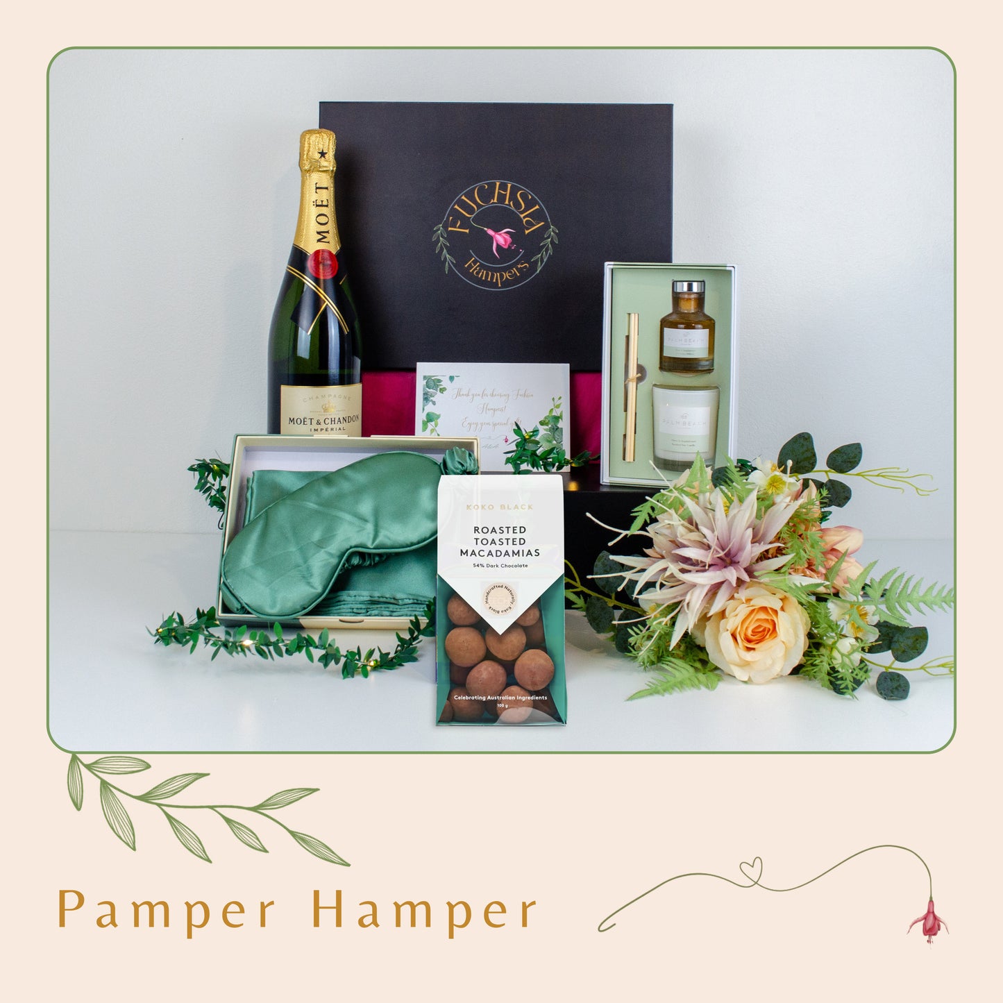 Luxury Pamper Hamper | Gift Baskets & Delivery Australia | Candles | Moet | Chocolate