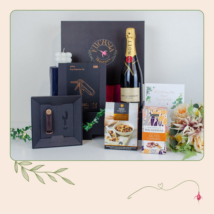 Luxury gift hampers for him — Fuchsia Hampers, Sydney